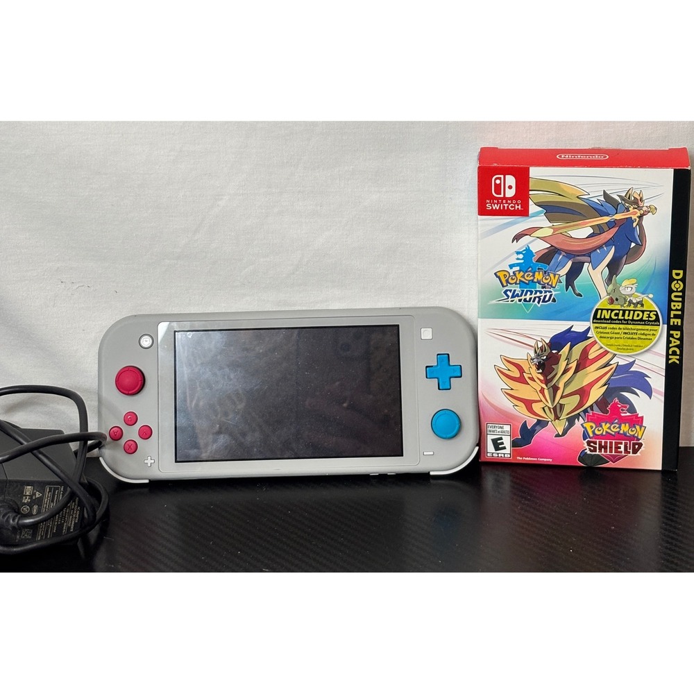 Nintendo Switch Lite Zacian and Zamazenta Edition Pokemon Sword Shield Bundle